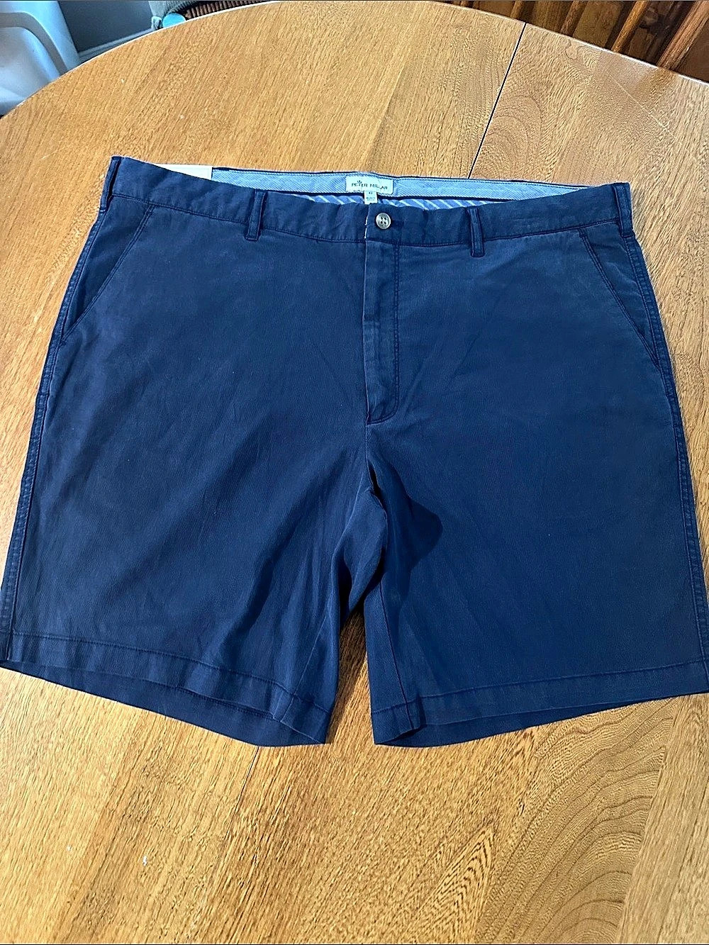 Peter Millar Men's Flat Front Shorts Blue Waist 42 Like New